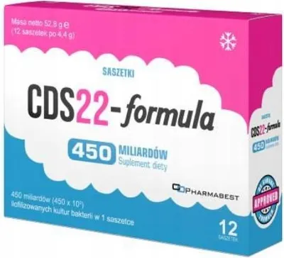 Productafbeelding van CDS22-Formule, 450 miljard probiotica voor immuniteit. Pharmabest, 12 zakjes