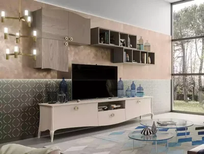 Produktbild von Wohnwand rtv Wandschrank Regal Wohnzimmer Holz Schränke Wand Regale