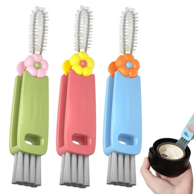 3-in-1 Reinigungsbürsten-Set, 3 Stück, für Deckel & Flaschen