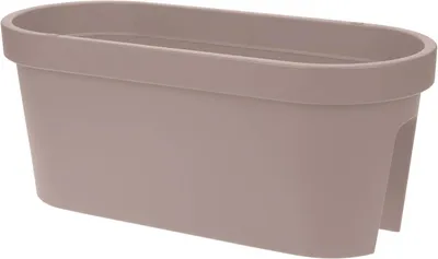 Produktbild von mucHome Geländer Balkonkasten 60x26x25 cm – Blumenkasten Pflanzkasten Blumentopf - Blumenkübel für Balkon & Terrasse (Beige)