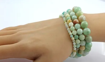 Produktbild von Jade Armband Set hellgrün-rose-grasgrüne Natur Edelsteine flexibel 20