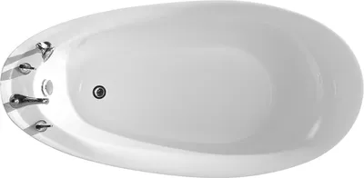 Produktbild von Badewanne Ovale Wanne Badewannen Freistehende 160x80 Armaturen Komplett