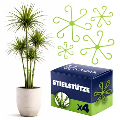 Produktbild von KADAX Pflanzenstütze Set in 4 Größen, Pflanzenhalter Rund für Zimmerpflanzen, Stauden & Blumen, Blumenstütze, Staudenhalter aus Kunststoff, Blumenhalter