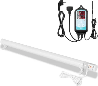 Image de Bettizia Chauffage de serre 180W Avec régulateur de température numérique 3000W Chauffage électrique à barres pour serres IP44 Chauffage à barres blanc