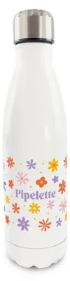 Thermosflasche 500 ml, doppelwandig, Edelstahl, Weiß