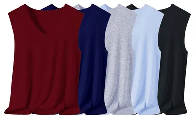 Productafbeelding van Ademend Mouwloos Onderhemd voor Heren, 5-Pack