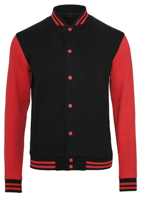 Produktbild von Build Your Brand - Varsity-Jacke (US-College-Stil) für Herren/Damen Uni LT2317 (XL) (Schwarz/Rot)