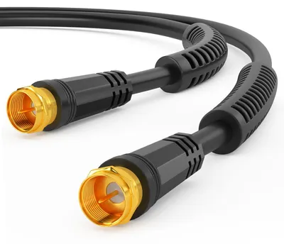 Produktbild von hb-digital 20m SAT Kabel 110dB 4-fach geschirmt mit 2x F-Stecker vergoldet und Ferritkern schwarz
