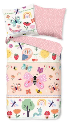 Produktbild von Good Morning Renforcé-Bettwäsche-Garnitur Rinke   Farbe Ecru Größe 135x200+80x80