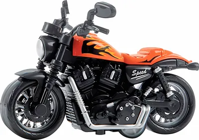Produktbild von MOTORRAD Chopper mit Rückzug 9cm Modell Motorcycle Bike Spielzeug Kinder 05 (Orange)