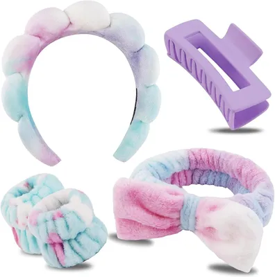 Produktbild von Haarband Set, 5-teilig, Koraalfleece, für die Gesichtsreinigung