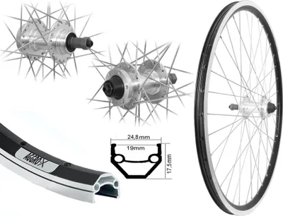 Produktbild von Aggro-X 26 Zoll Alu Hinterrad 19-559 Laufrad Felgenbremse 6-Loch Schraubkranz 8-,9-fach