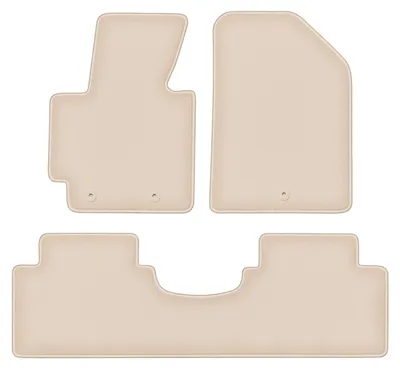 Produktbild von DURBAN Beige Velours-Fußmatten-Set für Kia Soul II Minivan (2013-)