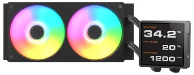 Produktbild von COUGAR CPU Wasserkühlung Poseidon Vistek Pro 240,ARGB,Schw.