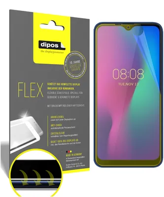 Produktbild von 3x Schutzfolie für Ulefone Power 6 Folie, 100% Displayabdeckung, dipos Flex