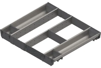 Produktbild von Blum Orga-Besteckeinsatz Facheinteilungs-Set KB 600mm, NL 500mm, grau