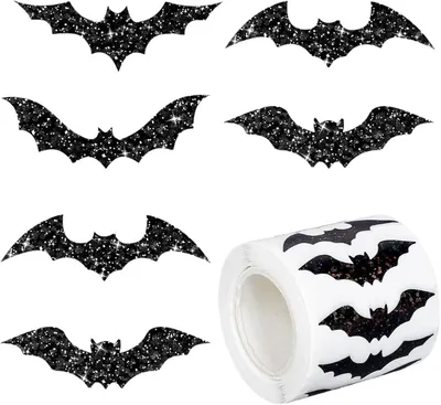 Imagen del producto de Rollo de pegatinas de Halloween, 500 unidades, autoadhesivas, de 3,8 cm, para niños y decoración