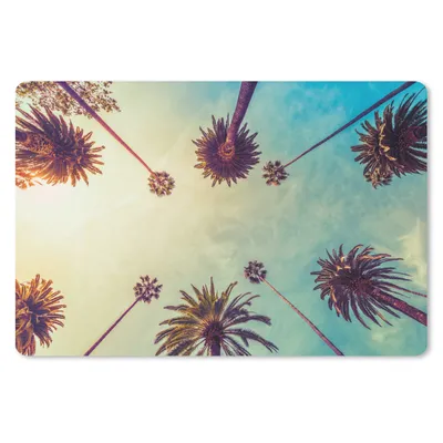 Produktbild von MuchoWow® Schreibtischunterlage Palme - Himmel - Bäume - Sommer - Tropisch 60x40 cm - XXL Mauspad - Großes Mauspad