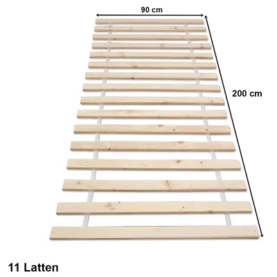 Produktbild von Rolllattenrost Lattenrost Rollrost Holzlatten Bettrost Latten 11 Latten (Basic A) 90 x 200 cm