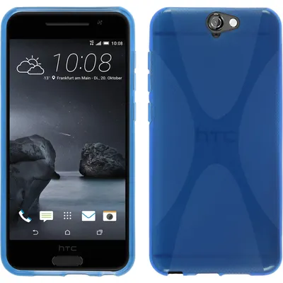 Produktbild von PhoneNatic Case kompatibel mit HTC One A9 - blau Silikon Hülle X-Style + 2 Schutzfolien