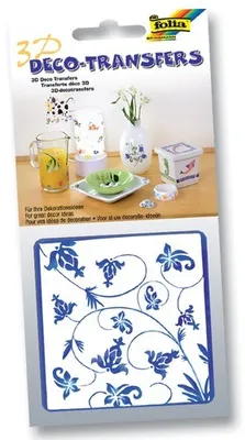 Produktbild von Folia 3D Deco Transfers Sticker, 10x10cm Motiv Nachbildung Blüte