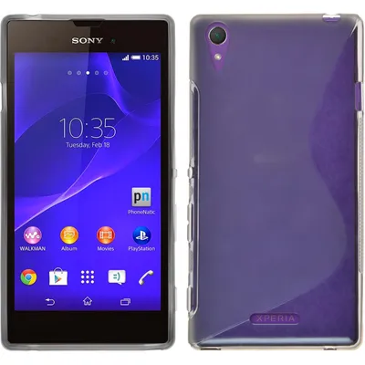Produktbild von PhoneNatic Case kompatibel mit Sony Xperia Style - grau Silikon Hülle S-Style + 2 Schutzfolien