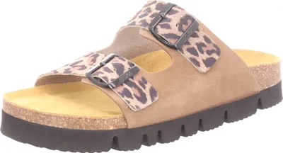 Produktbild von BOXX Damen-Pantolette mit Tieffußbett Leopard-Braun, Farbe:braun, EU Größe:41