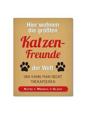 Produktbild von Katzen-Freunde, Magnet, Blech 8 x 10,6 cm, MN006