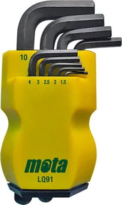 Image de Mota Herramientas Lq91 Jeu de clés Allen 9 pièces jaune jaune One Size