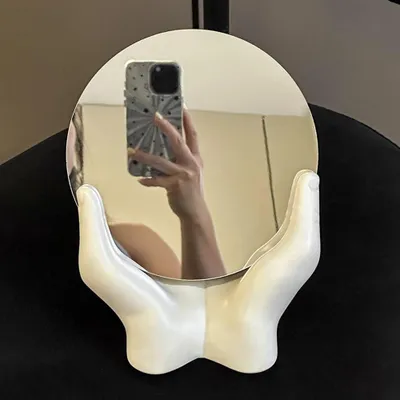 Produktbild von Handskulptur mit Spiegel und Schlüsselablage