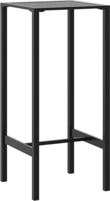 Produktbild von vidaXL Bartisch Schwarz 50x50x110 cm Pulverbeschichteter Stahl