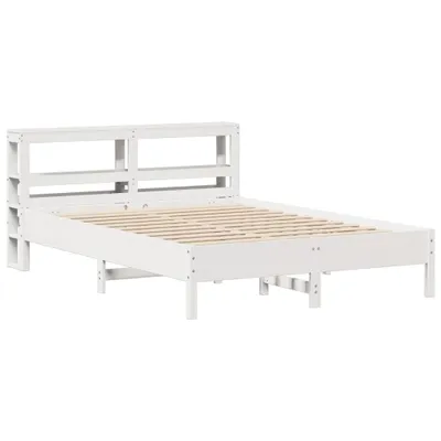 Produktbild von Massivholzbett ohne Matratze Weiß 140x190 cm Kiefernholz