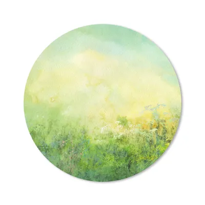 Produktbild von MuchoWow® Mauspad Mousepad Gras - Sommer - Ölfarbe 20x20 cm - Mousepads - Maus Mat - Pad - Mausunterlage - Schreibtischmatte