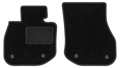 Produktbild von Velours-Fußmatten Vorne passend für BMW iX1 (Crossover, Bj. 2022-) –  schwarz, passgenau, mit Befestigungen set 2 Stk. - STANDARD