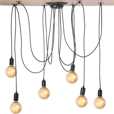 Obrázek produktu pro 6 hlav průmyslový Vintage styl závěsné světlo držák stropní lampy závěsné svítidla
