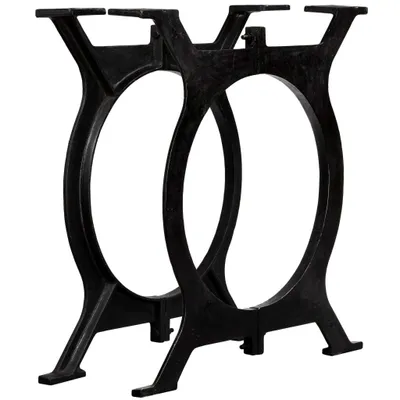 Image de Pieds de table 2 pcs. Piètement O en fonte