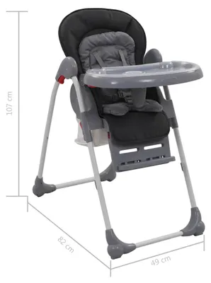 Produktbild von vidaXL Baby-Hochstuhl Grau