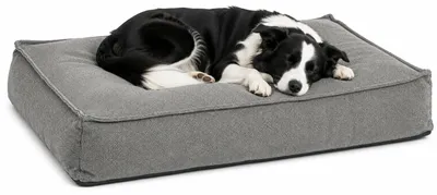 Produktbild von Hundebett - Katzenbett - Baleno Rechteck Grau - 100 x 70 x 18 cm - Abnehmbarer B