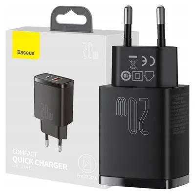 Obrázok produktu pre Szybka Ładowarka Sieciowa Baseus Usb-A Usb-C 20W 3A Kostka Do Telefonu