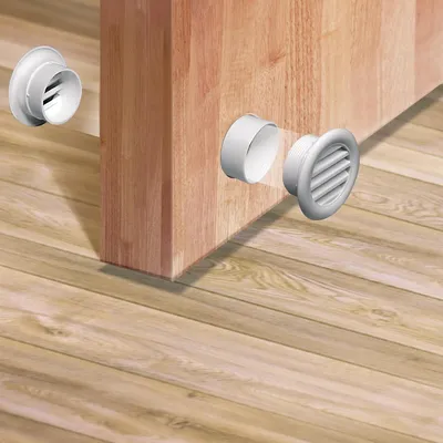 Productafbeelding van Ventilatierooster Ø 40 mm Rond Bruin met Insectennet - Set van 2