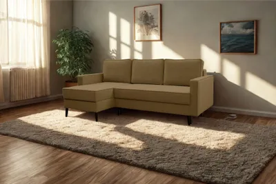 Produktbild von Kaiser Möbel Ecksofa mit schlaffunktion und bettkasten, Ecksofa L-Form, Eckcouch L-Form KEBI stoff Curio Braun Links