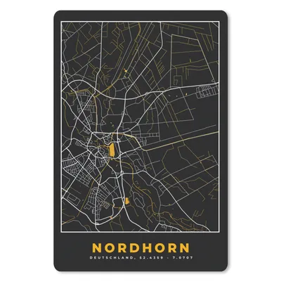 Produktbild von MuchoWow® Mauspad Mousepad Nordhorn - Stadtplan - Gold - Karte - Deutschland 40x60 cm - Mousepads - Maus Mat - Pad - Mausunterlage - Schreibtisch Accesoire
