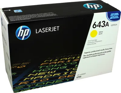 Produktbild von HP 643A Gelb Original LaserJet Tonerkartusche, 10000 Seiten, Gelb, 1 Stück(e)