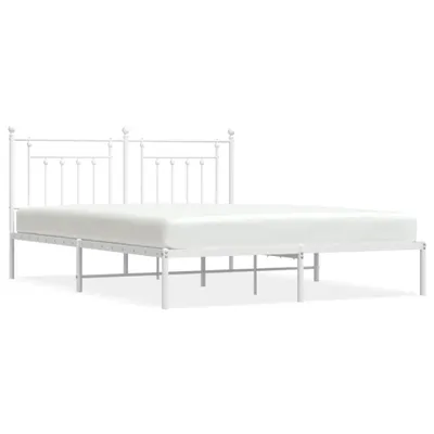 Obrázek produktu pro Kovový rám postele s čelem bílý 180 x 200 cm