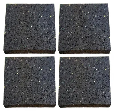 Produktbild von 4 Anti-Rutsch Pads schwarz 100x100x10mm – Effektive Vibrationsdämpfer für Waschmaschinen und Trockner – Weniger Lärm, mehr Stabilität