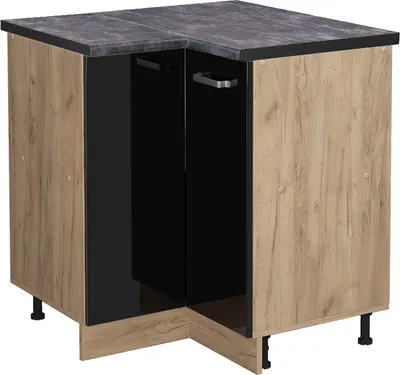 Image de Meuble d'angle Vicco R-Line Noir Haute brillance 75.6cm , PT Anthracite, Model 46695