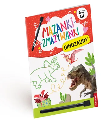 Zdjęcie produktu dla Mazanki-zmazywanki Dinozaury Ćwiczenia rozwijające motorykę - Demart