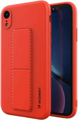 Obrázek produktu pro cofi1453® Kickstand Case Bumper attachable for Iphone 12 Mini Silicone Hard Case Shell Accessory Case Protection with integrated magnet Červená barva