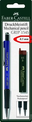 Produktbild von Druckbleistift Grip 1345 0,5mm + 12 Feinminen auf Blisterkarte Packung mit 5 Stück