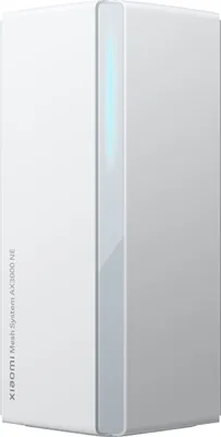 A white Xiaomi Mesh System AX3000 NE router is shown from a diagonal angle against a white background.